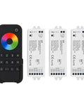 RGB RGBW LED Strip Kit With RF Remote Control and Three VP Controllers for Four Zone Group Lighting