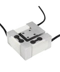 Close-up of Beefy Six Axis Robotic Arm component with alloy steel build, triaxial load cell, and rugged force sensor for stability.