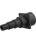 Dust Collection Tool Adapter For Shop Vac And Wet Dry Vacuum Cleaner, black soft plastic, stepped design for 1 to 2.5 inch hoses.