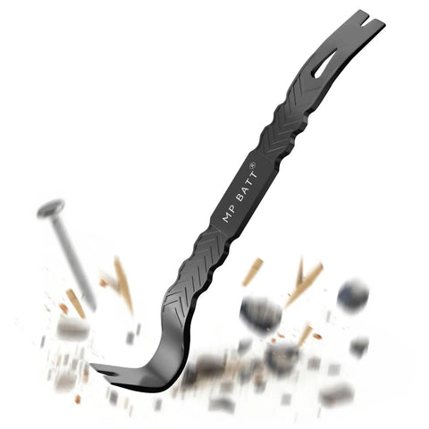 15 Inch Beefy Super Thick Flat Pry Bar Crow Bar Nail Puller With Angled Curved Head For Wood And Metal Demolition