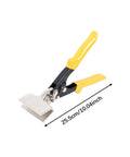 Sheet Metal Tongs With Straight Flat Smooth Jaw Duckbill Pliers For Ergonomic Anti Rust Bending And Versatile Use, shown with measurement.