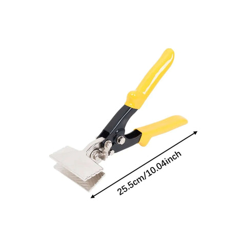 Compact Sheet Metal Bending Pliers Seamer Tongs Tool with Carbon Steel Construction and PVC Soft Grip, 10.04 inch length
