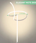 Spiral LED Floor Lamp With Remote And Footswitch, 61 Inch Tall Standing Lamp, elegant note-shaped spiral design