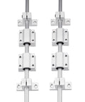 16 Pieces 150mm T8 Lead Screw Kit With 2 Linear Motion Rod Guides 4 Slide Blocks 4 SK8 Supports And 1 Flexible Shaft Coupling For 3D Printers And DIY CNC Builds, two 8mm rods and blocks