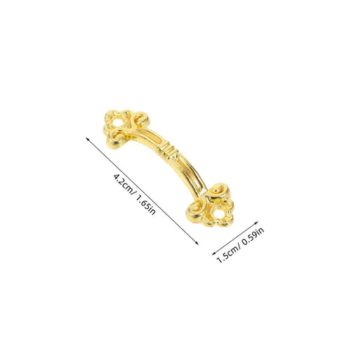 12 Pack Vintage Gold Cabinet Pulls For Small Drawers And Jewelry Boxes Mini Dope Retro Drawer Handles With Screws, single pull size shown