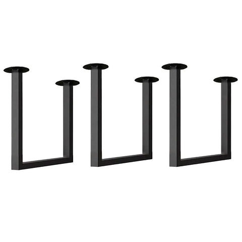 Built Tough Heavy Duty Ceiling Mount Shelf Brackets 30Cm X 30Cm Metal Floating Wall Supports With Zero Fuss Assembly Painted Black 3 Piece Set, showing three matte black wall supports.