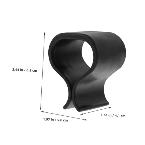 Black plastic clip measuring 2.44x1.97x1.61 inches, part of 24 Pack Outdoor Furniture Clips For Sectional Sofas And Wicker Chairs