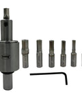 Precision Rotary Broach Set With 3/4 Inch Shank And 7-Piece HSS Hex Punch Kit For CNC Lathe, Milling And Drilling Machines