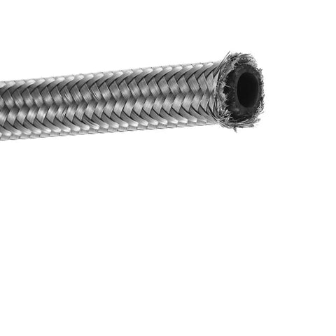 Ultimate Fuel Line Kit Featuring 3 Feet Of AN-6 CPE Hose With Essential 90 And 45 Degree Adapters Perfect For Sleek Replacement Installations On Hot Rods Or Muscle Cars That Need Reliable Routing Solutions braided AN-6 CPE fuel hose end