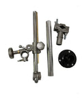 Welding Torch Holder And V Clamp Mount For MIG TIG Guns, heavy duty components with adjustable stroke, copper rack, disassembled view.