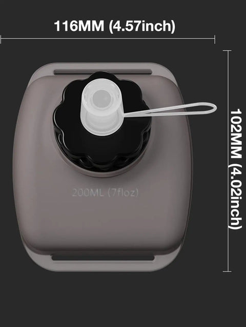 Top view of 200ml Wearable Wrist Hydration Bottle For Runners And Outdoor Folks Lightweight Silicone Water Bag