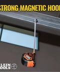 Heavy-Duty Tape Measure With Nylon-Coated Blade, 25-Foot Reach, Double-Hook, Double-Sided Measurements, Bold 1/8-Inch Markings