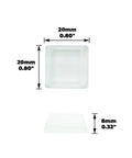 Kick Butt Scratch Protection With These Self Adhesive Bumper Pads Made From Heavy Duty Clear Vinyl For Countertops Cabinet Edges And Table Legs Quiet Down Clattering Dishes Fast One Peel Stick Install Levels Up Any Room, 3/4 inch square pads.