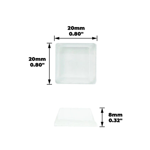 Kick Butt Scratch Protection With These Self Adhesive Bumper Pads Made From Heavy Duty Clear Vinyl For Countertops Cabinet Edges And Table Legs Quiet Down Clattering Dishes Fast One Peel Stick Install Levels Up Any Room, 3/4 inch square pads.