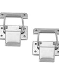 Heavy Duty 1.6 Inch Spring Loaded Toggle Latch Stainless Steel Cabinet Hasp Super Durable And Rust Proof Hardware Perfect For Trunk Box Shop Door, front view