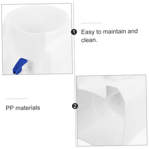 Close-up of Portable Compact Water Dispenser with Built In Tap and easy-to-clean PP material for Countertop Use.