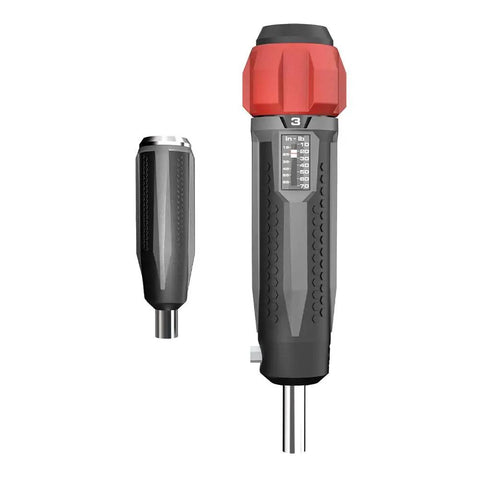 Dead On Gunsmithing Torque Wrench Kit With Full Screwdriver Bit Set And Audible Click Adjustment For No Sweat Scope Ring Installation Includes Premium Carry Case For Everyday Grind - black and red torque wrench with bit.