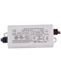 Built Tough 12V Switching Power Supply 0.67 Amps 8.04 Watts Universal Adapter for LED Lights, IP42 sealed, compact design.