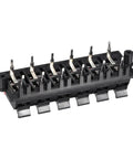 Two Row 12 Way Spring Speaker Terminal Clip Push Release Connector For Audio Wiring Solid Hookup Block WP1203 5Pcs Red Black Polarity Coding Fits AWG 24 To 16