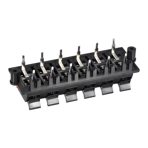 Two Row 12 Way Spring Speaker Terminal Clip Push Release Connector For Audio Wiring Solid Hookup Block WP1203 5Pcs Red Black Polarity Coding Fits AWG 24 To 16