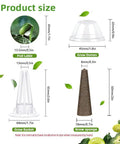 Product size chart of 101 Piece Hydroponic Pods Kit For Indoor Gardens With Seed Pods Grow Sponges Labels Baskets Domes Plant Tags And Tweezers Fits Most Planting Systems For Easy No Fuss Home Hydroponic Gardening