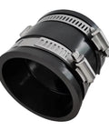 Top Notch Flexible Pipe Coupling Kit For 1 Inch PVC And Rubber Drain Repair Clamps Fast Fix For Leaky Sewer Lines Easy Install Plumbing Connection black 1-inch rubber coupling with metal clamps