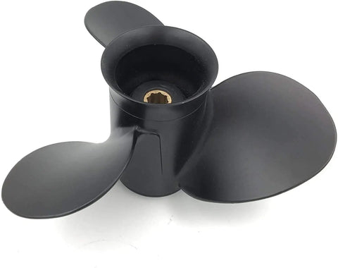 OEM Grade 9x9 Aluminum Outboard Propeller For Mercury 9.9 To 15 HP With 8 Spline RH Rotation Hub Kit Installed