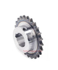 Get Your 1pc Industrial Drive Sprocket Wheel For Steel Chain Gear In 10-14 Teeth Sizes With Bore Options Ranging From 10 To 32mm showing a heavy duty pinion gear from the side.