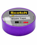 Expressions Washi Tape 0.59 Inch By 393 Feet Purple Six Roll Pack for journaling and DIY crafts, pictured in single purple roll.