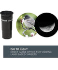 PowerSeeker 127EQ Telescope For Beginners With Manual German Equatorial Mount, images of bird and Moon through eyepiece