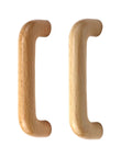 4 Piece Beech Wood Drawer Pulls Set With Clear Wax Finish Bridge Shaped Arched Handles For Kitchen Cabinets Dressers Wardrobes And Cupboards 110mm Total Length 96mm Hole Center Includes Screws