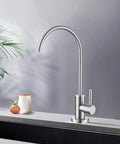 Lead Free Reverse Osmosis Drinking Water Faucet Features Slick High Gooseneck Design For Kitchen And Bar Sinks Brushed Nickel Finish