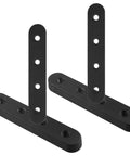 12 Pack 4 Inch Straight Brackets Stainless Steel Flat Mending Braces Black Connector Plates in stack display.