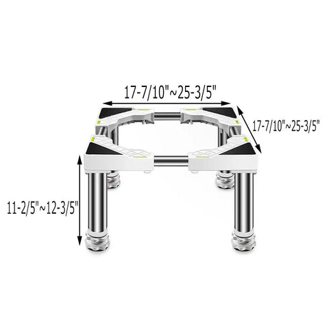 Anti Skid Appliance Stand For Refrigerator And Dryer Adjustable Pedestal With Four Eight Or Twelve Stainless Steel Legs