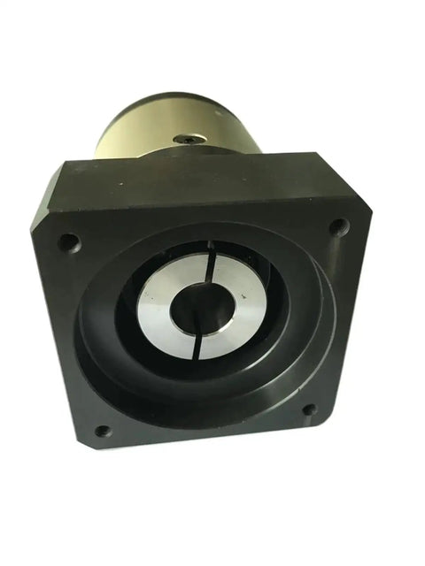 Top Tier Economy Planetary Reducer Gearbox Delivering Ultra Precise 8 Arcmin Backlash Ideal For Nema 34 Stepper Motors With 80 Mm Round Flange and Reliable 15 1 To 100 1 Speed Reduction Ratios, close-up view.