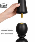 Benjamin Traditional Floor Lamp Satin Black Finish With Resin Construction Delivers Classic Charm and Modern Functionality, assembly