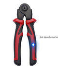 Multipurpose Wire Strippers And Crimping Pliers With Quick Change Heads for DIYers And Home Pros, ergonomic grip, red and black
