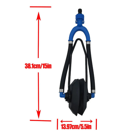 Outboard Engine Flush Kit With Rubber U Bend Muff And Quick Attach Hose Interface measurement 15in x 5.5in