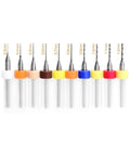 Pro Grade Precision Drill Bit Set for CNC Lathe and PCB Projects, Mini Twist Bits from 0.3mm to 1.2mm with colored rings