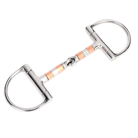 Stainless Steel Dee Bit Snaffle Horse Bit With Copper Roller For A Smooth Comfy Ride And Solid Control 5 Inch Mouth High Strength Design