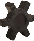 Pro Grade Buna N Jaw Coupling Insert Spider For Heavy Duty Power Transmission Rock Solid L190 Build, black six-jaw insert.