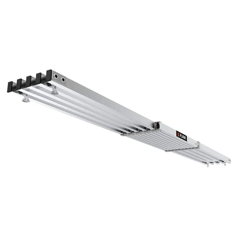 Rock Solid Telescoping Scaffold Plank Transforms Ladder Into Secure Work Platform Slick Six To Nine Foot Telescopic Reach Hella Lightweight Aircraft Aluminum Decking For Easy Storage