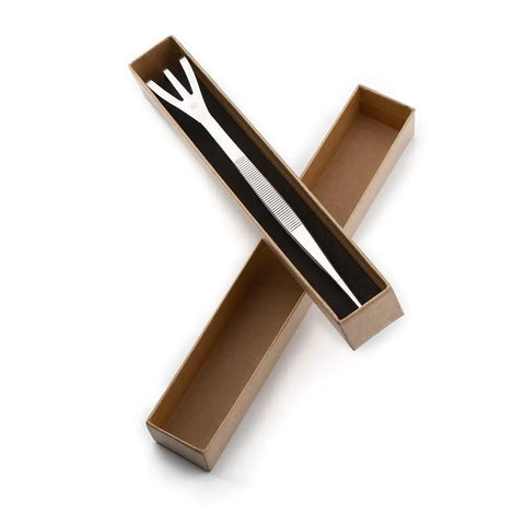 Precision Bonsai Tweezers And Rake Scraper Tool Set For Detailed Shaping And Soil Maintenance Stainless Steel Hand Tools For Plant Care Ideal For Hobbyists And Professionals Model JTT02, tweezers in box