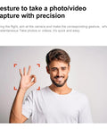 Person using gesture control for 4K HD Dual Camera Drone With Remote Control Screen, Brushless Power, Propeller Guards.