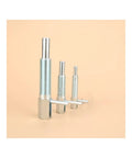 Heavy Duty Retractable Index Plunger Bolt With A Slick L Handle And Rock Solid Lock Design for machine tools, displaying three sizes.
