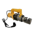 Heavy Duty Portable Rebar Bender And Steel Bar Cutter Pliers Electric Hydraulic Manual RC16 20 25 with yellow handle and cable.