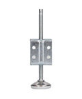 Rock Solid Adjustable Furniture Leveling Feet Nut Leveler, iron core, side view with smooth polish and floor-safe cap