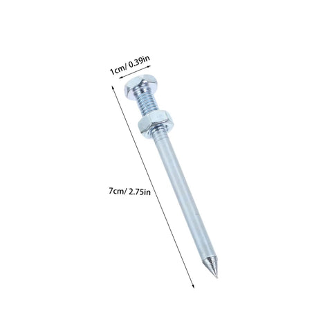Close-up of 7 cm metal spike from Heavy Duty Lawn Aerator Shoes With Metal Spikes For Deep Soil Aeration And Lawn Health Ten Pack