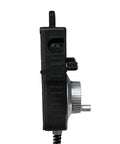 Get This Slick Handwheel Handy Pendant Pulser Manual Pulse Generator Hpl01-2d Pl0 300 For Your Machine And Dazzle Your Crew With Smooth Precise Control That Never Fails To Impress When You Need It Most. side view, black CNC handwheel pendant