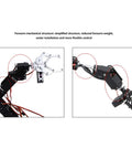Versatile 6DOF Robotic Arm Kit With Servo Motor Manipulator And Aluminum Arm Components For Hands On Learning Educational Robot Parts And A Flexible Robotic Claw For Creative Projects, black aluminum forearm joint and claw